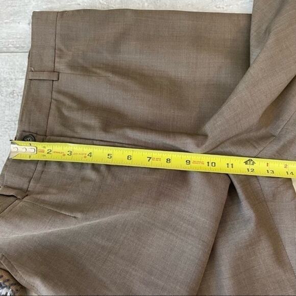 Zanella Vintage Trousers Size 8 Made Italy Olive Brown Classic High Waist Slacks - Picture 3 of 10